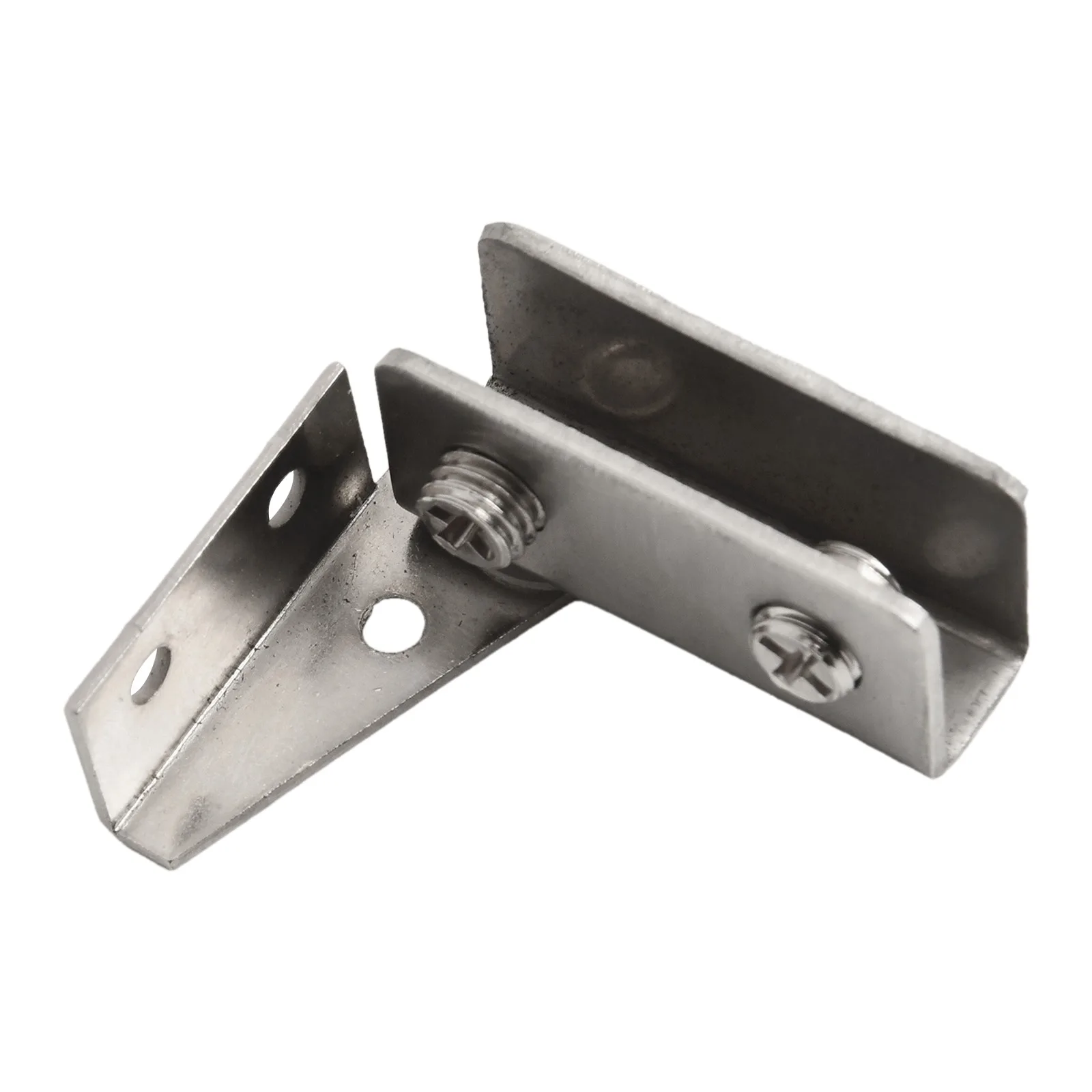 Glass Door Hinge | Non-Porous Stainless Steel | Display Cabinet Touch Hardware 43.540mm - Thumbnail 5