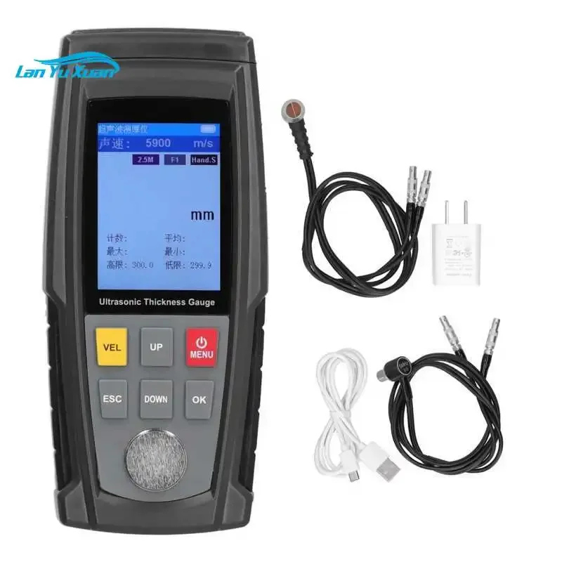 Ultrasonic Thickness Gauge | WT130A Meter for Metal & Glass | Precision Measuring Tool - Thumbnail 2