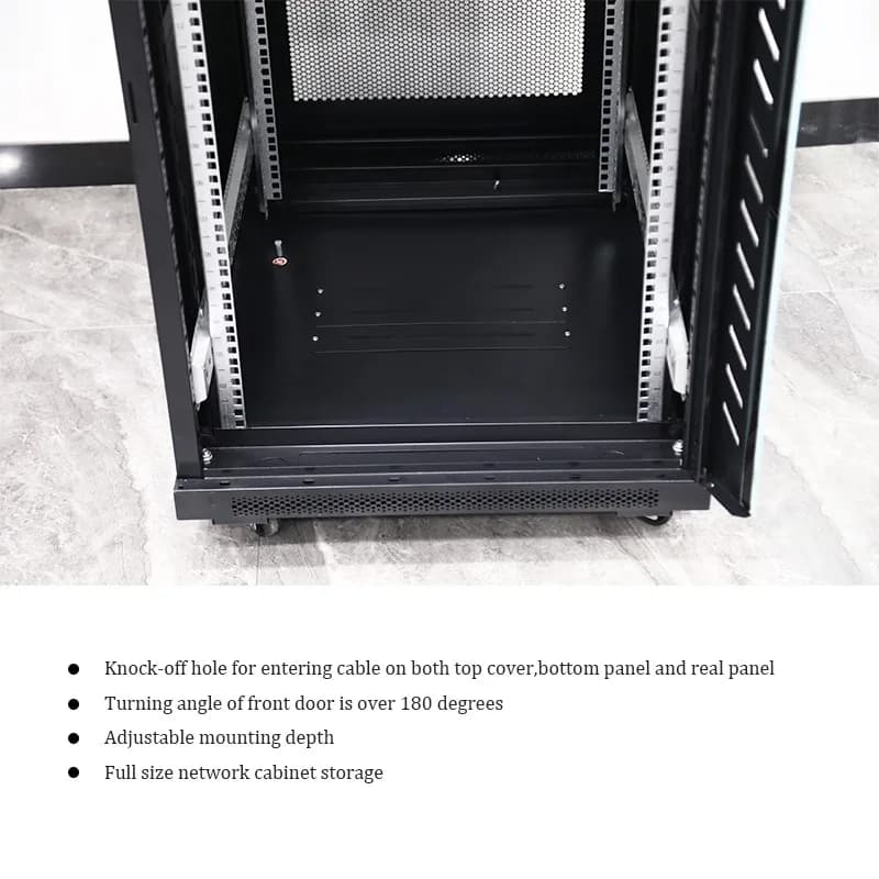 42U Server Rack Cabinet | 19-Inch Vertical Mount | Integrated Cooling System - Thumbnail 5