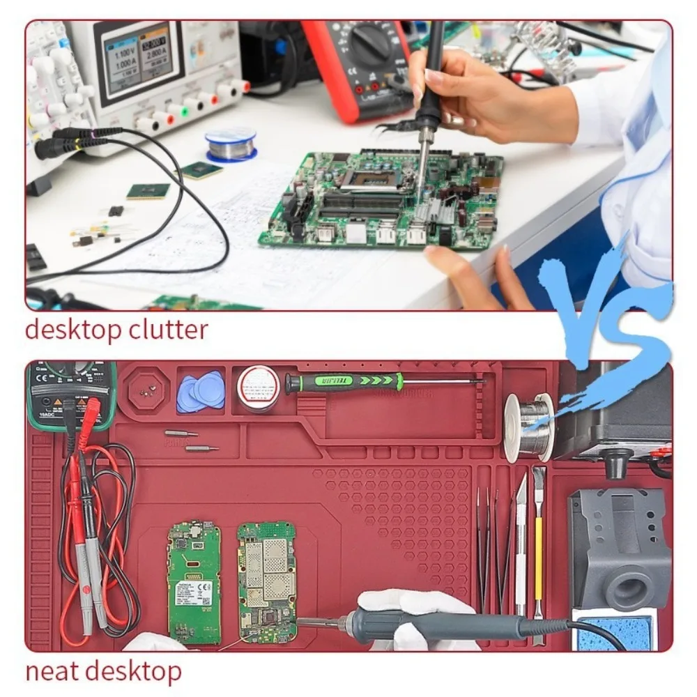 Soldering Mat | 500°C Heat-Resistant Workstation Pad for Electronics Repair - Thumbnail 3