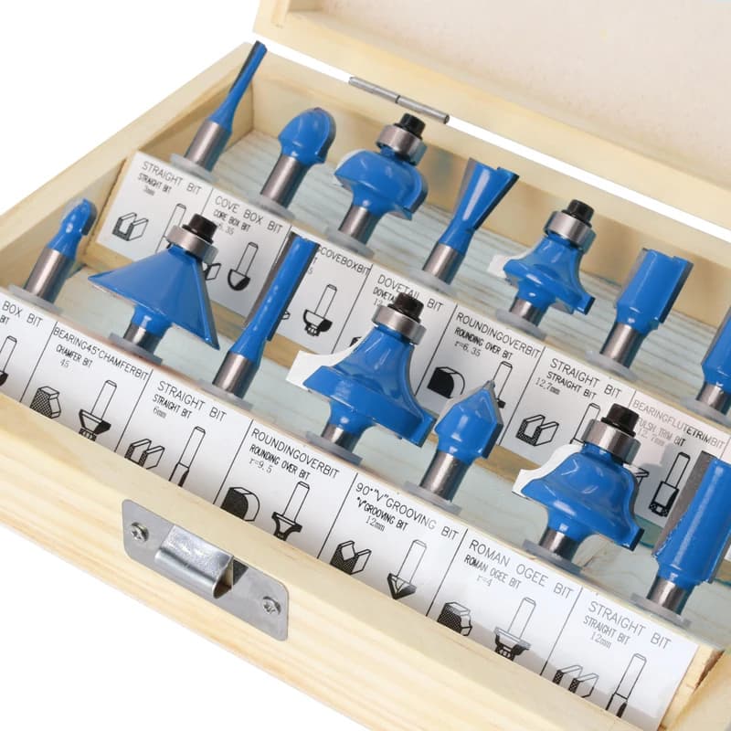 Flush Trim Router Bit | 8mm Shank Straight & V-Type Cutter | CNC Woodworking - Thumbnail 4