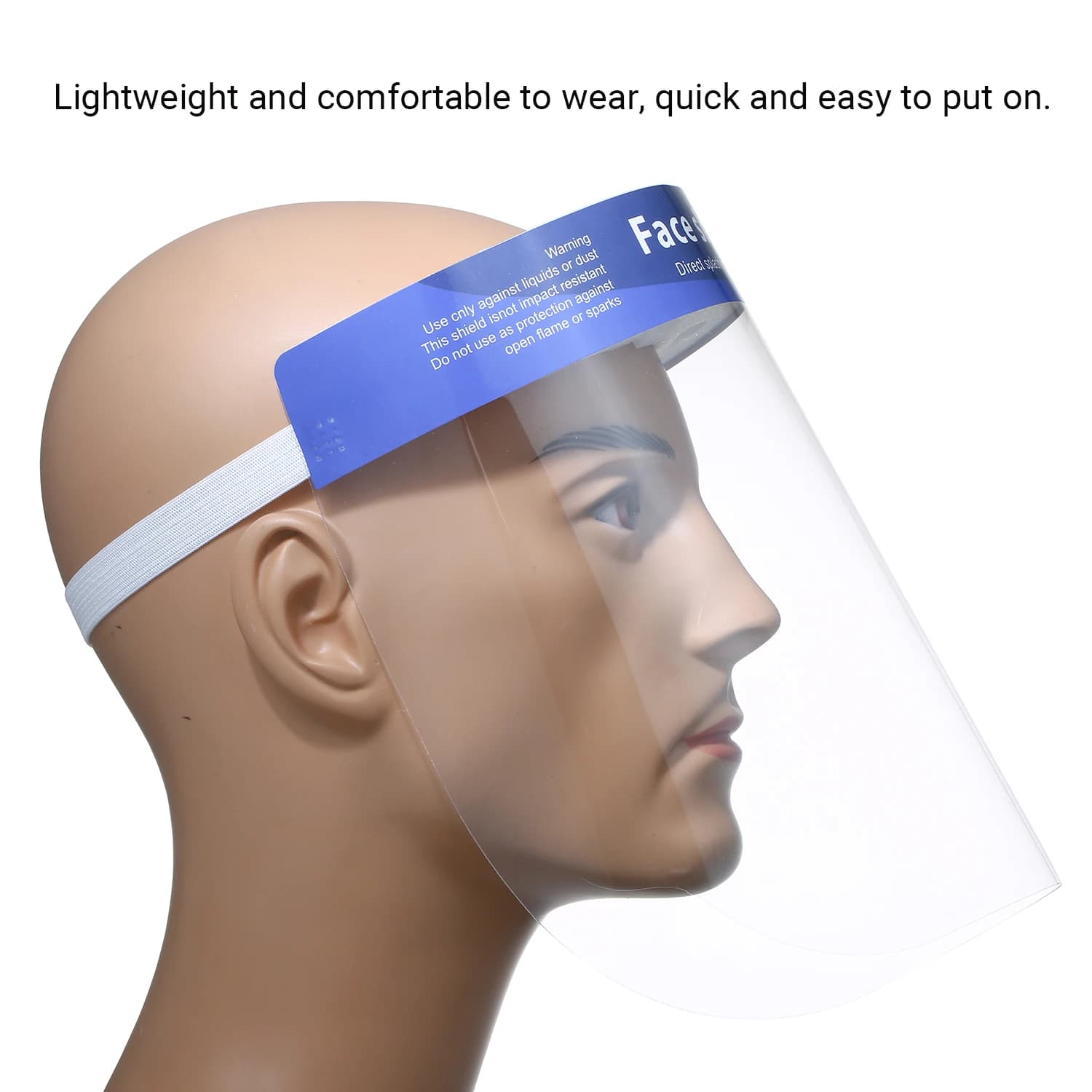 Full Face Shield | 10-Pack | Splash-Resistant Transparent Visor for Safety Protection - Thumbnail 2