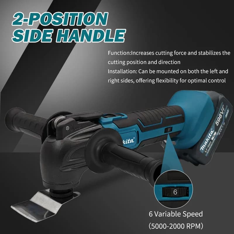 Makita Brushless Oscillating Multi-Tool | Quick-Change System | Professional Renovation & Trimming - Thumbnail 4