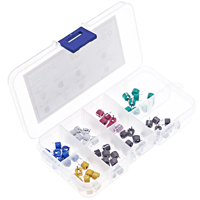 Variable Capacitor Kit | 80-Piece Mixed Assortment | 6mm Trimmer Capacitors 5-120pF - Thumbnail 4