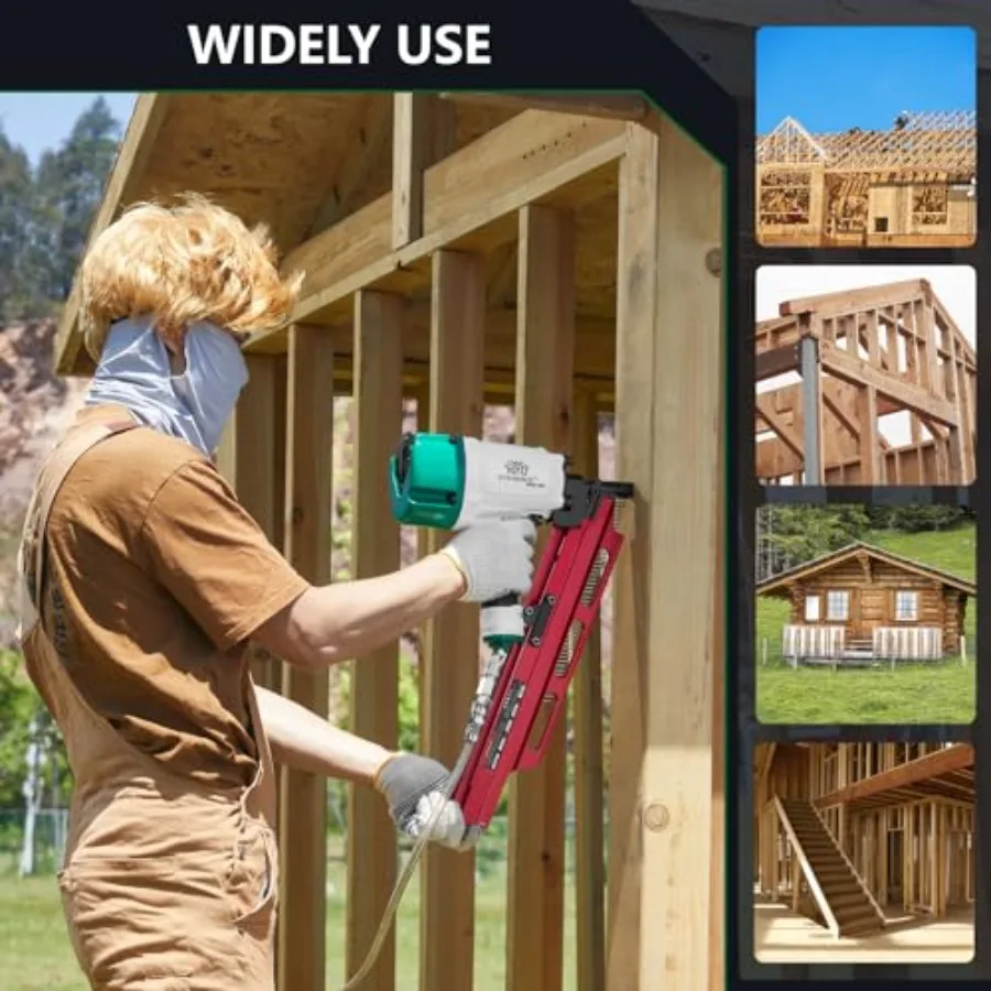Speed Framing Nailer | 21 Degree Aluminum Magazine | Rapid Wooden House Building NR2183 - Thumbnail 6