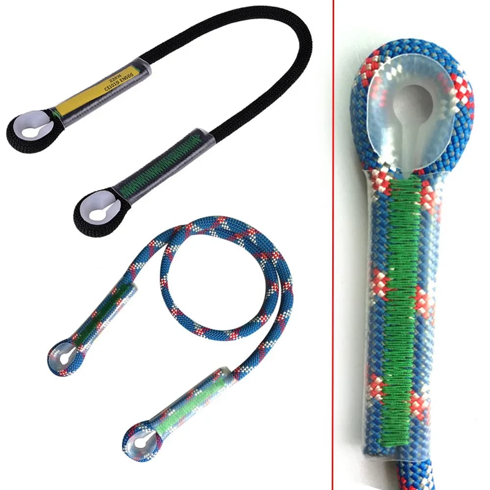 Climbing Harness & Safety Lanyard | 22kN Fall Protection | Nylon Mountaineering Sling - Thumbnail 4