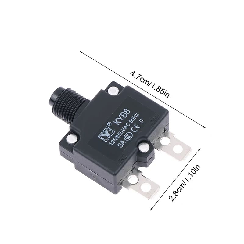 Series Circuit Breaker | Overload Protector Switch | 125/250VAC | 3A-20A Capacity - Thumbnail 6