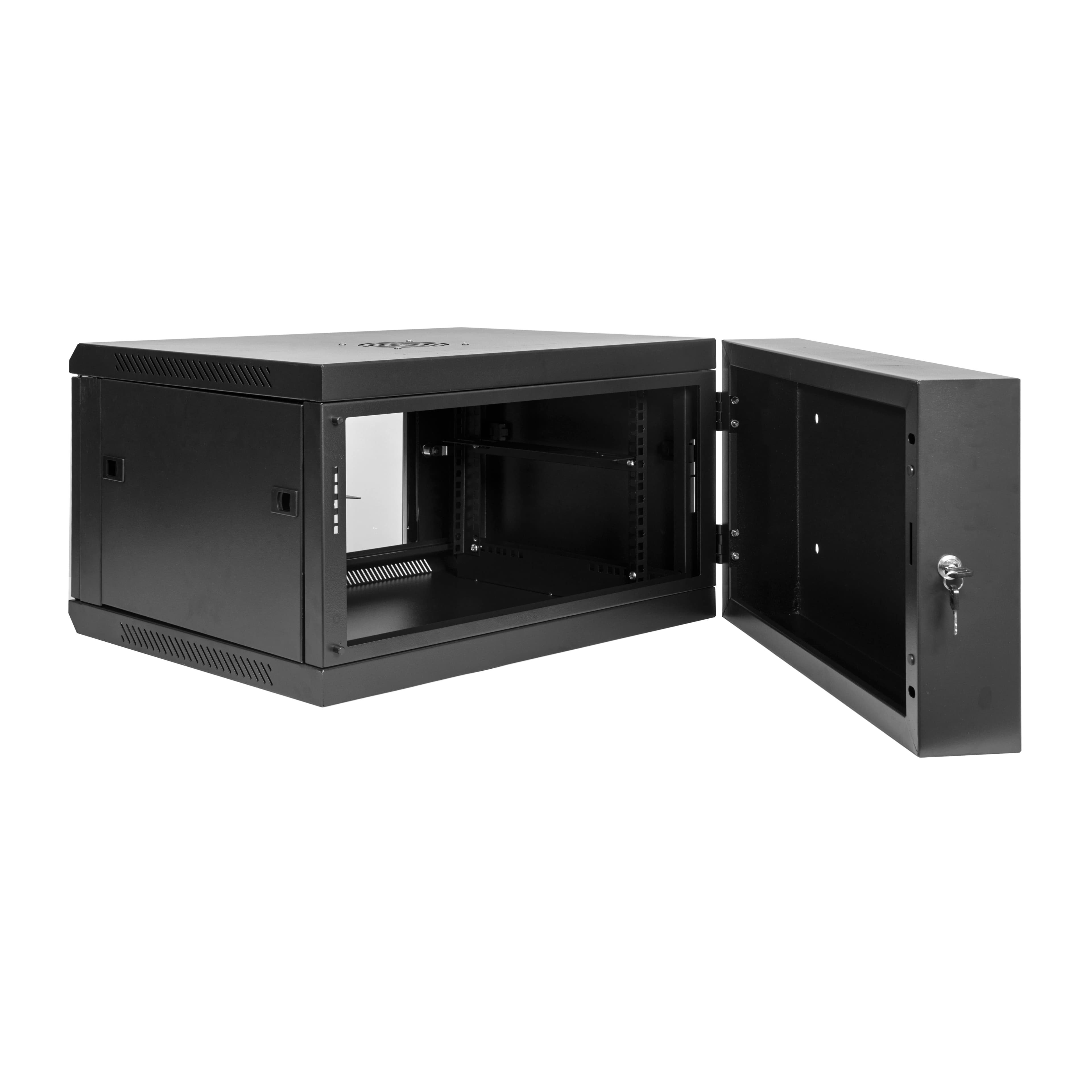 6U Wall-Mount Server Rack | Vertical Network Enclosure with Integrated Cooling Fan - Thumbnail 4