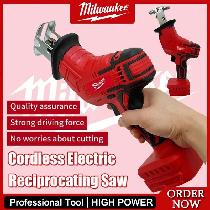 Professional Reciprocating Saw | Milwaukee Cordless | Wood & Metal Cutting Tool | 18V Battery - Thumbnail 2