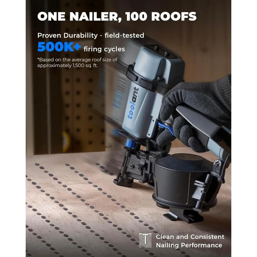 Duty Roofing Nail Gun | 120 Coil Capacity | 3/4 to 1-3/4 Nails for 70-120 PSI - Thumbnail 3