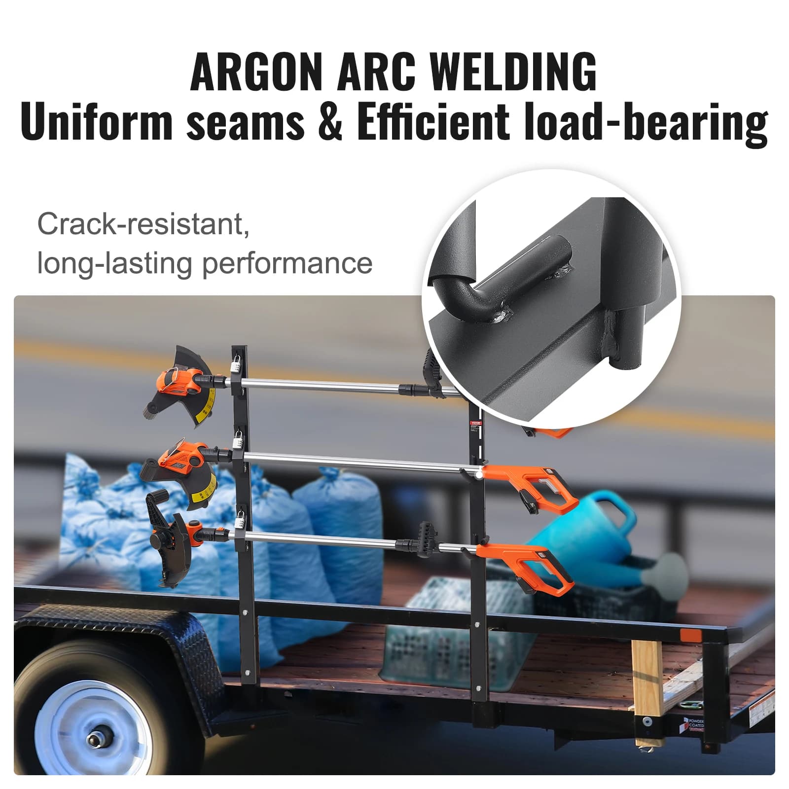 2-3 Tool Trimmer Rack | Heavy-Duty Vertical Carrier for Pickup & Trailer Mount - Thumbnail 5