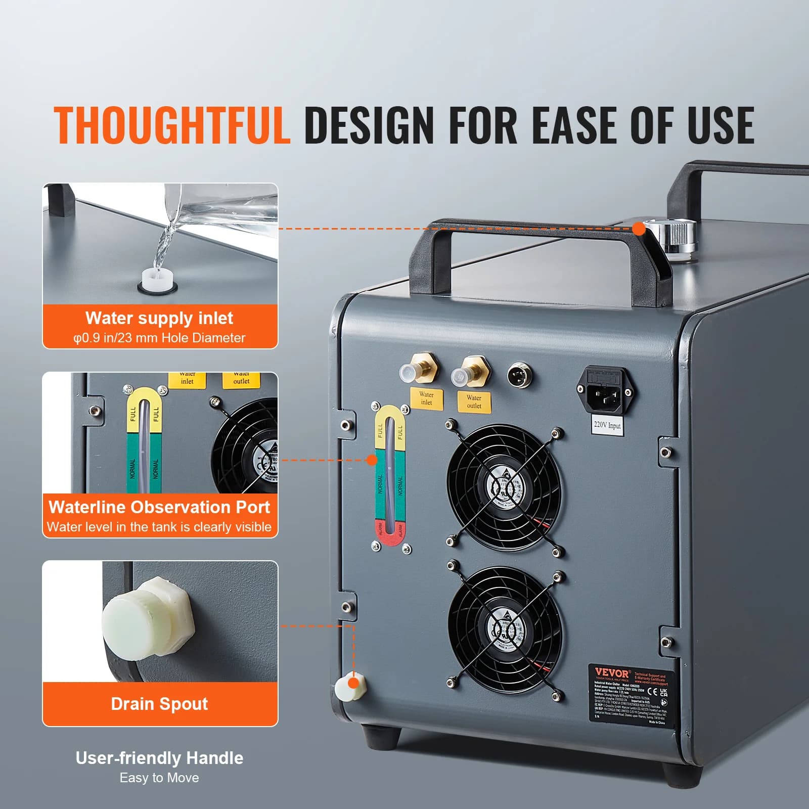 CO2 Laser Chiller | 12L Reservoir | 200W Compressor | Industrial-Grade Cooling for Engraving Machines - Thumbnail 6