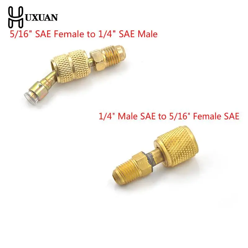HVAC Brass Fitting | R410a AC Adapter | 1/4 SAE Flare Connection - Thumbnail 2