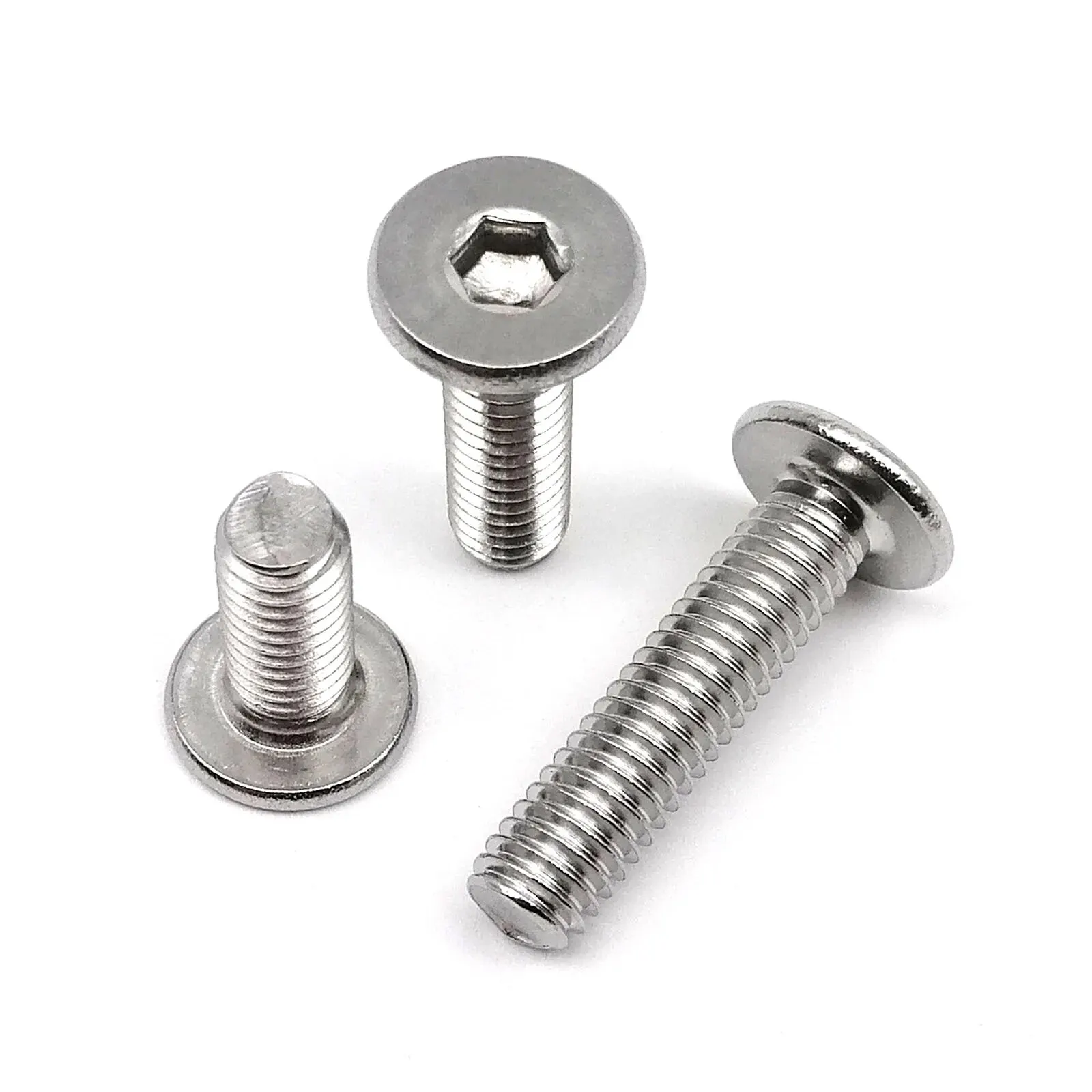 Hex Socket Wafer Screws | A2-70 Stainless Steel | Ultra-Thin M2-M8 Bolts - Thumbnail 2