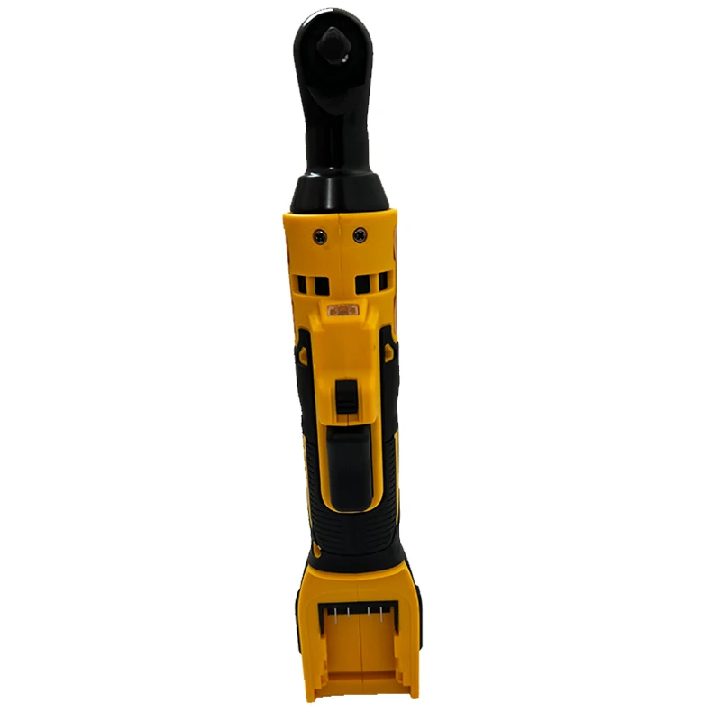 DeWalt DCF512 1/2-inch brushless cordless right-angle wrench with LED light and variable speed, uses 20V battery.