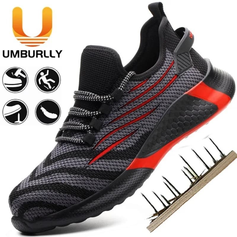 Safety Shoes for Men | Anti-Puncture Working Sneakers | Indestructible Male Work Boots - Thumbnail 3