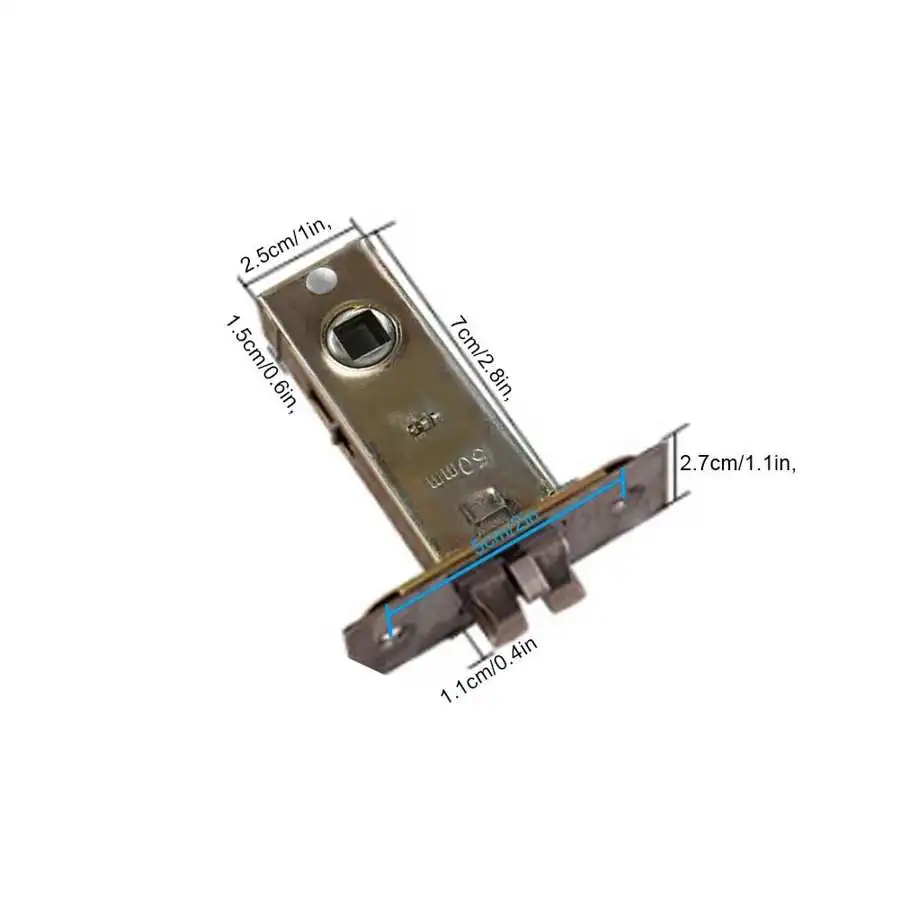 Alloy Interior Door Lock | Security Handle for 3.5-4.5cm Door Frames | Living Room & Toilet - Thumbnail 6