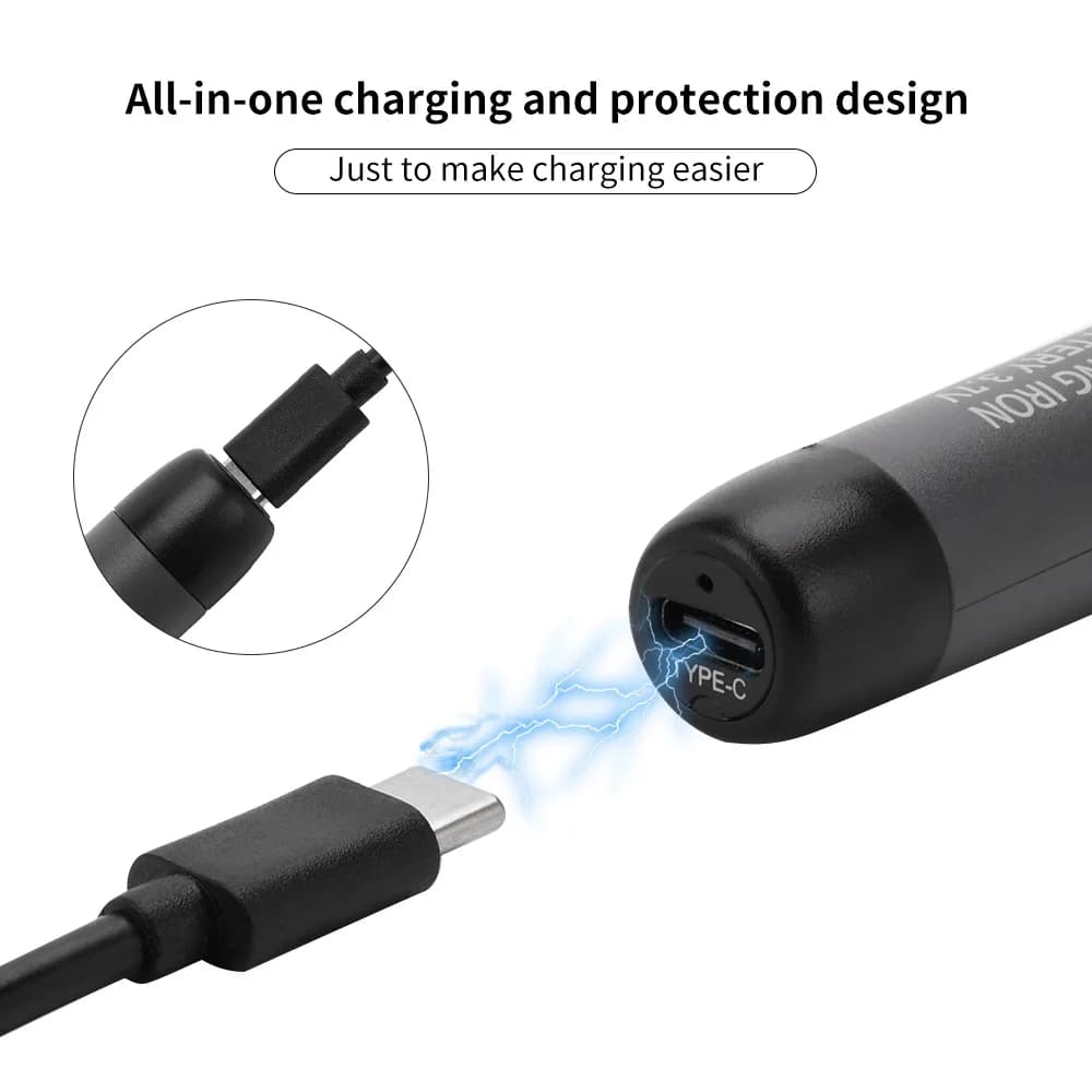 Digital Soldering Iron Kit | USB-C Powered | Adjustable Temperature Control - Thumbnail 5