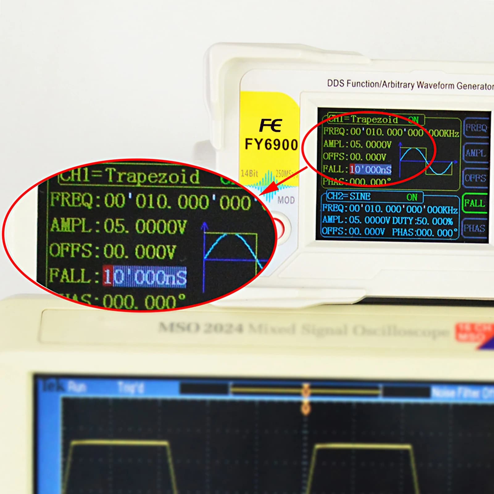 Dual-Channel Signal Generator | 100MHz Arbitrary Waveform | DDS Frequency Source - Thumbnail 4