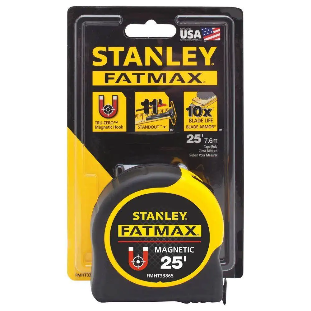 25-Foot Tape Measure | Magnetic Hook for Solo Use | Heavy-Duty Steel Blade - Thumbnail 3