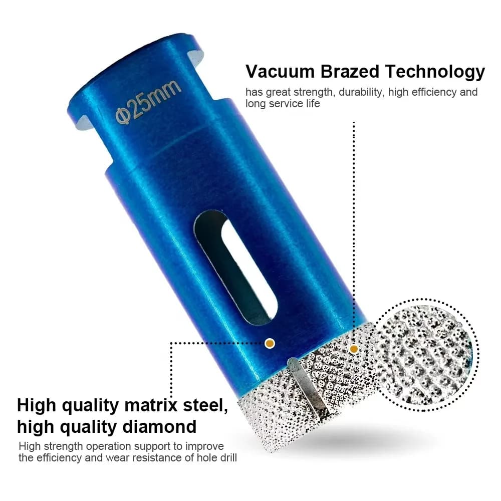 Diamond Core Drill Bit Set | M14 Thread for Tile, Granite & Marble | Dry Cutting Hole Saw - Thumbnail 4