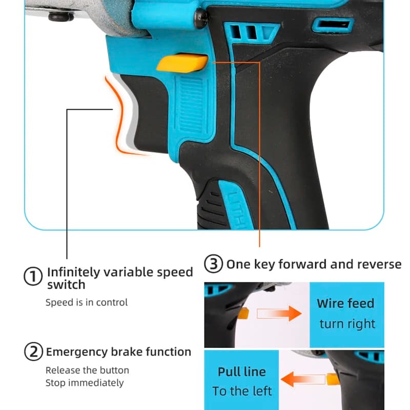 Cordless Wire Threader | Automatic Electrician's Tool | Lithium Battery Powered - Thumbnail 2