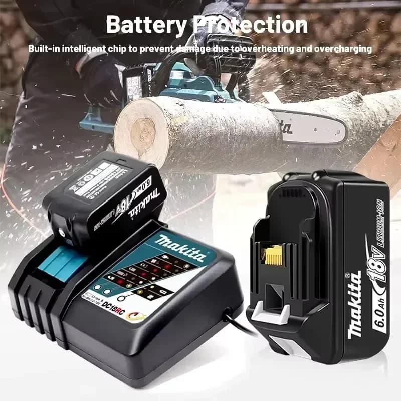 Genuine 6AH makita BL1860 18V Battery Power Tools Li-ion Replacement LXT BL1850 BL1840 for 18V Screwdriver with BMS TPCELL 18V - Thumbnail 4