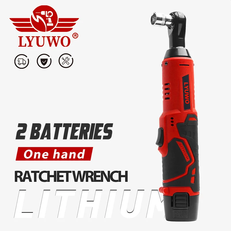 3/8 Cordless Ratchet & Angle Drill | Automotive Repair & Maintenance Tool Kit | 2 Batteries - Thumbnail 2