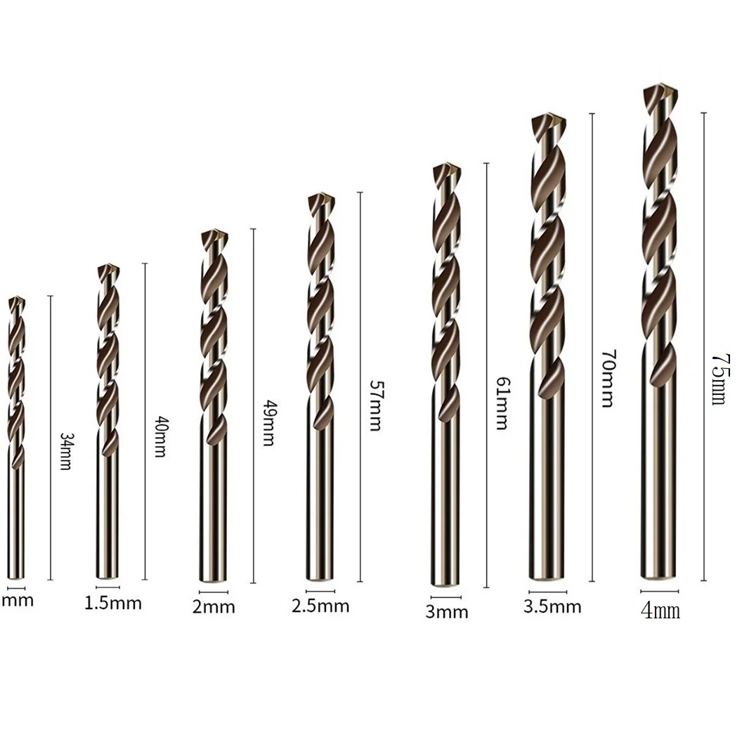 Cobalt Drill Bit Set | For Hardened & Stainless Steel | 5-10pcs 1mm-3mm HSS - Thumbnail 3
