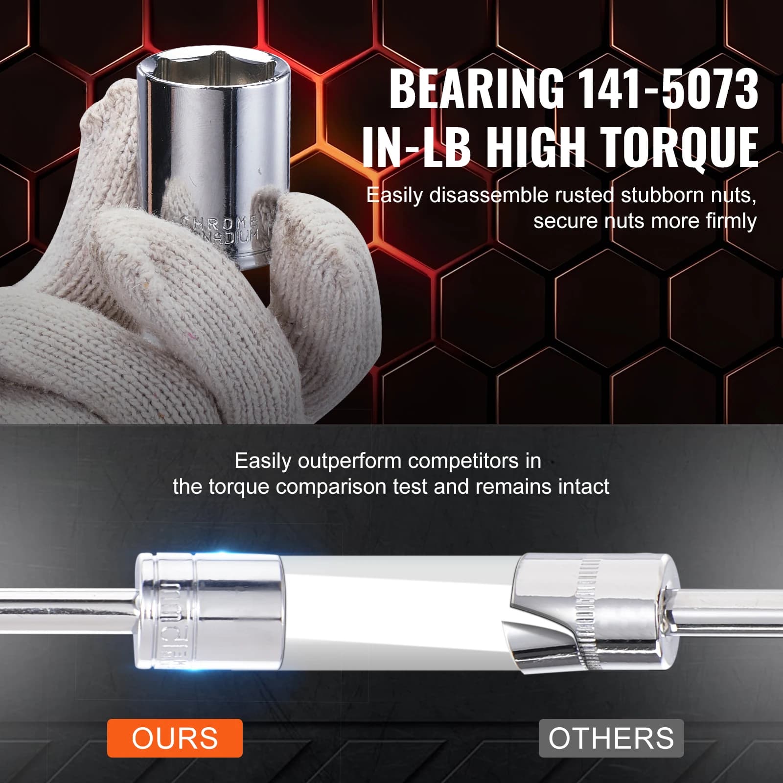 Mechanics Tool Set | 205-Piece SAE & Metric Socket Kit | Deep & Standard Sockets - Thumbnail 5