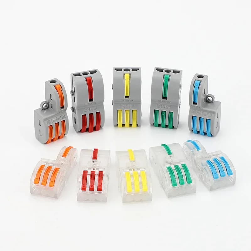 Push-In Wire Connectors | 10-1000PCS Bulk Kit | Quick-Splice Terminal Blocks for Secure Wiring - Thumbnail 4