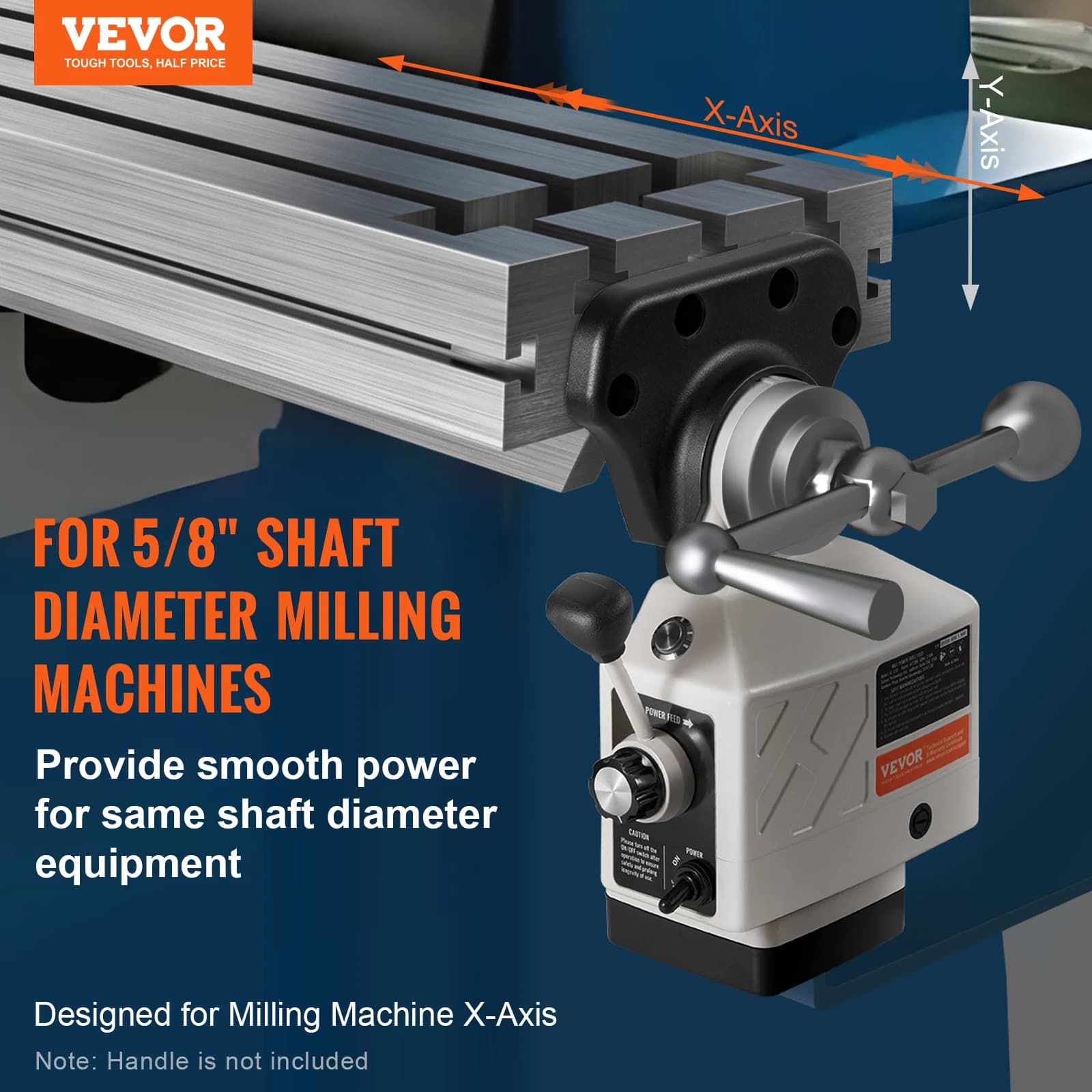 X-Axis Power Feed for Bridgeport Mills | 0-200 RPM | 150 lb-ft Torque | Low-Noise Precision Bearing - Thumbnail 2