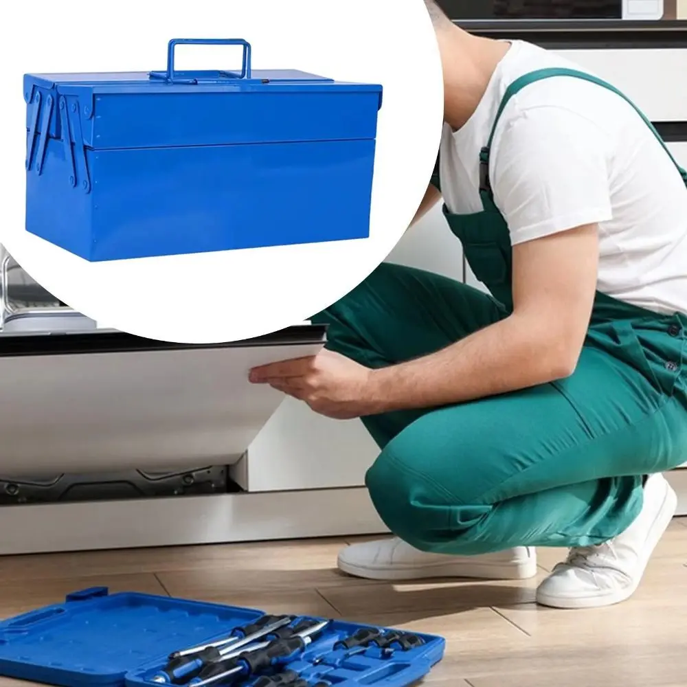 Duty Metal Toolbox | Large Capacity & Portable | Automotive Repair & Workshop Storage - Thumbnail 2