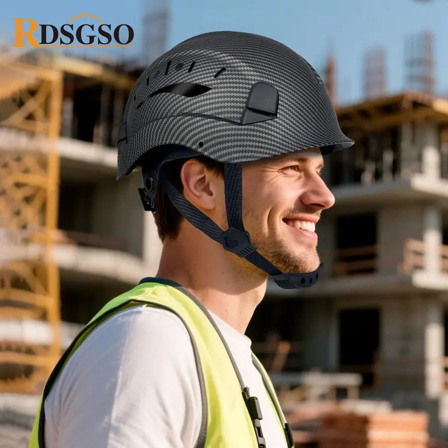 Industrial Hard Hat | 6-Point Suspension & Adjustable Vents | Construction & Outdoor Work - Thumbnail 2