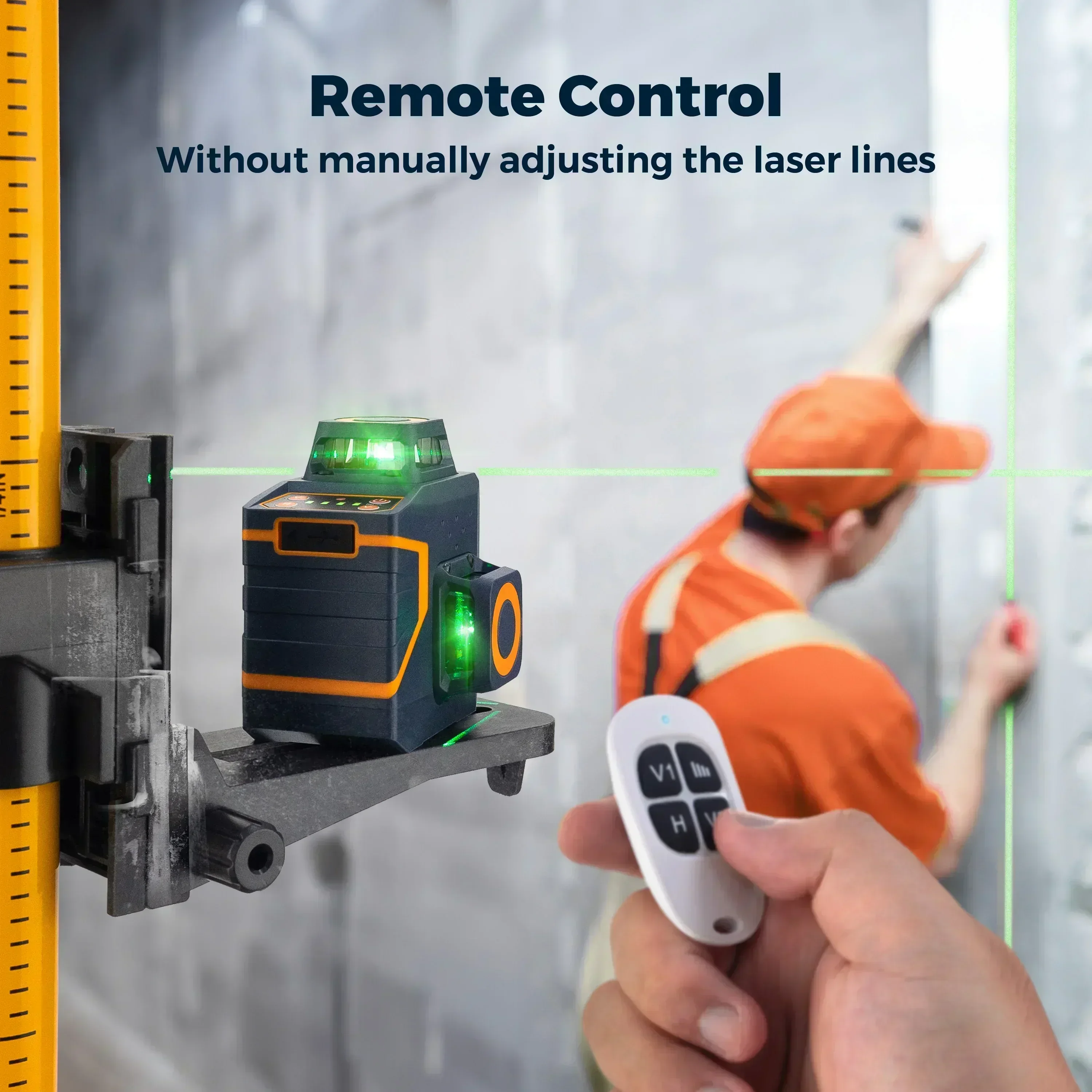 Laser Level | 360° Self-Leveling Green Beam | 12-Line 3D Alignment - Thumbnail 5