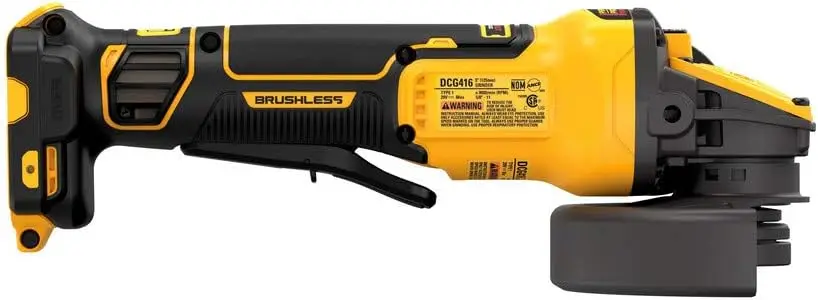 DeWalt DCG416B 20V MAX Cordless Angle Grinder | 4-1/2 to 5 Capacity | Paddle Switch Tool Only - Thumbnail 6
