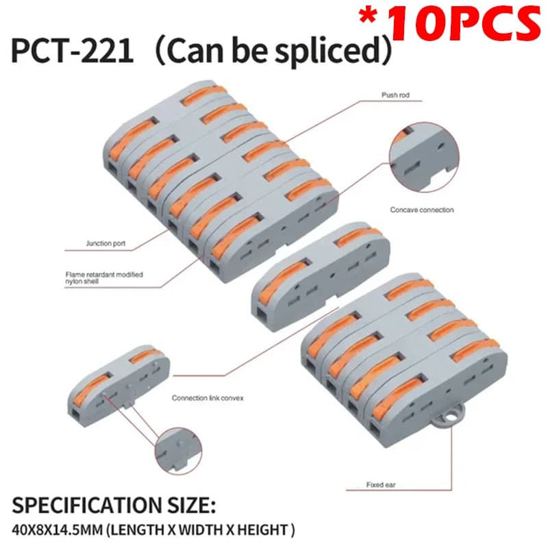 Wire Connector Kit | Parallel Junction Box | 2-5 Way Splitter for Electrical Wiring - Thumbnail 6
