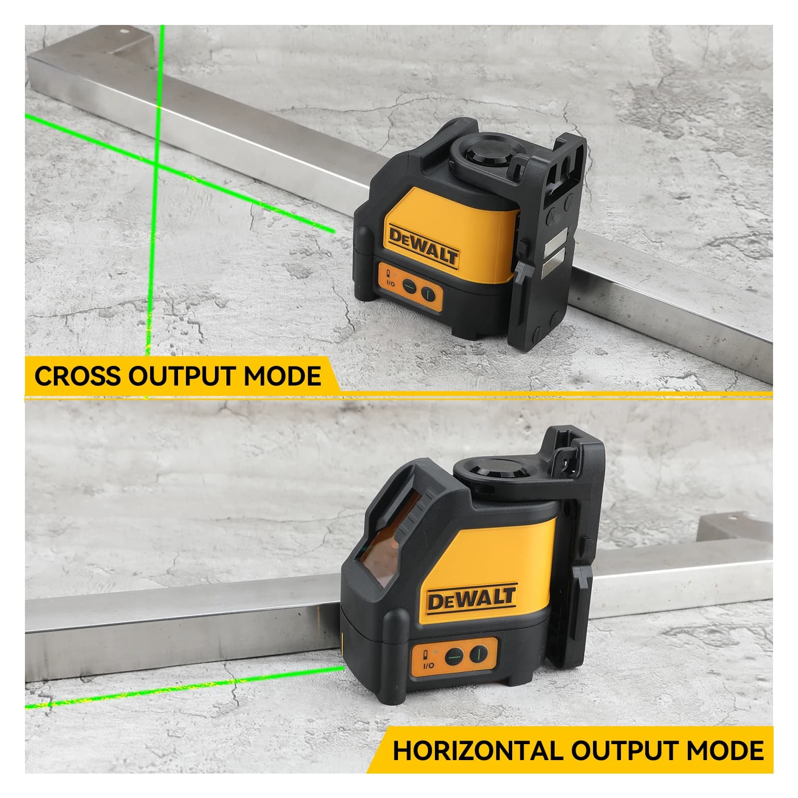 DeWalt DW088CG Self-Leveling Green Laser Level | Cross-Line Alignment Tool for Horizontal & Vertical - Thumbnail 3