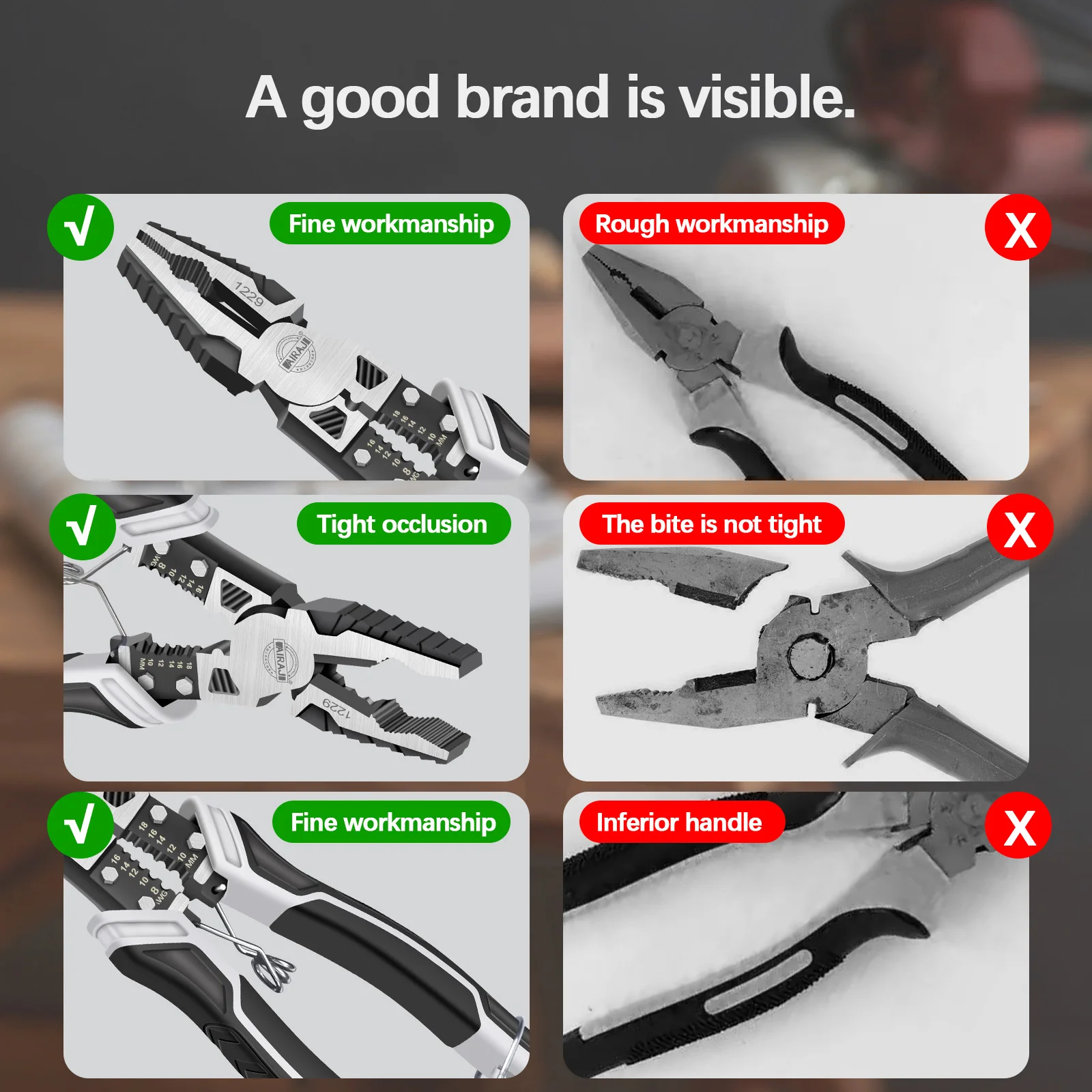 8-Inch Diagonal Pliers Set | Multi-Tool for Electrical & Precision Wire Work | 3-Piece Hardware Kit - Thumbnail 6