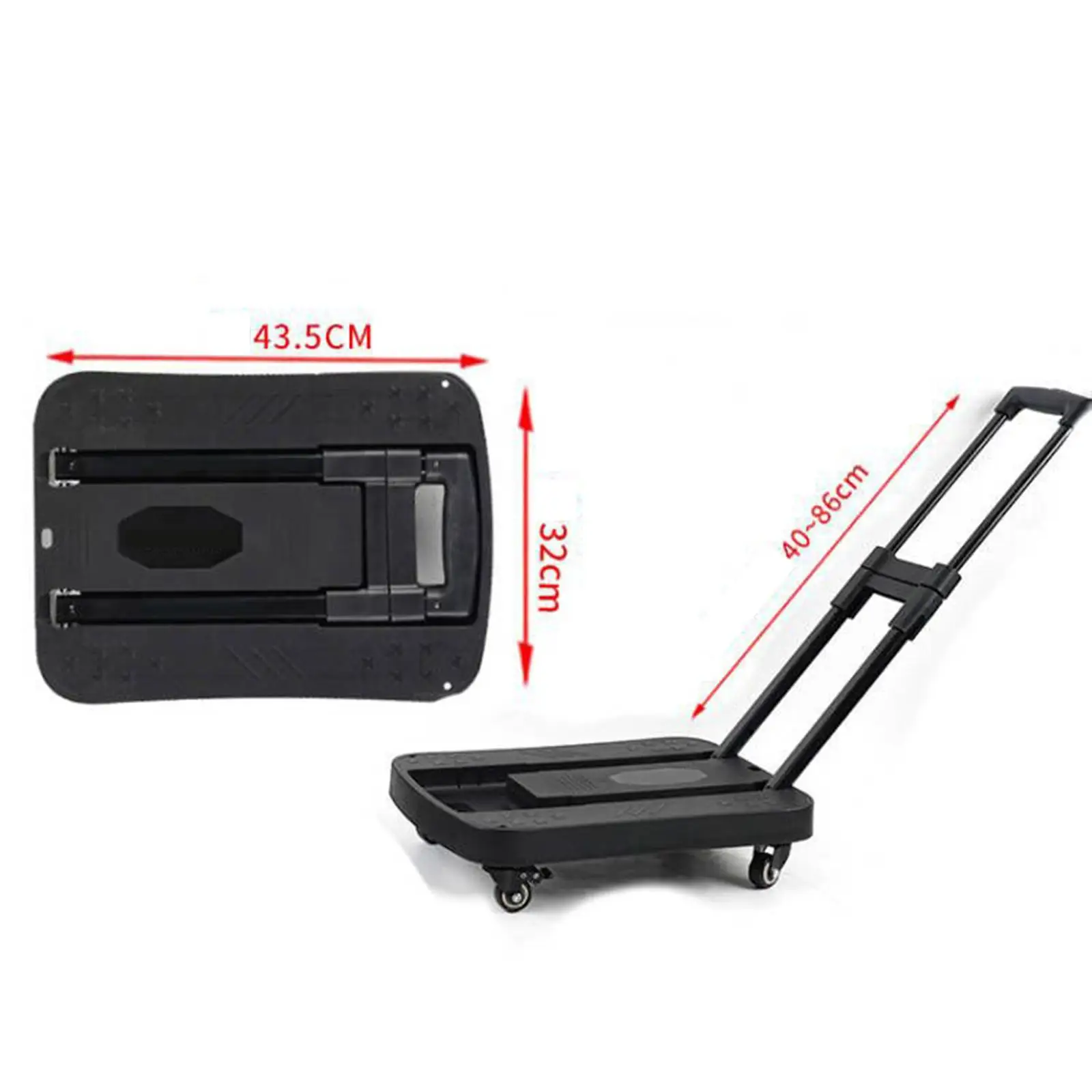 Luggage Trolley Cart Utility Dolly Carrying Multi Purpose Folding Hand Truck - Thumbnail 5