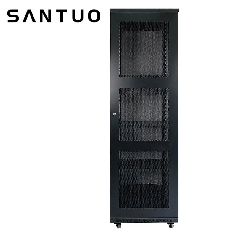 32U Server Rack Cabinet | 19-Inch Network Data Center Enclosure | Heavy-Duty Steel Frame - Thumbnail 3