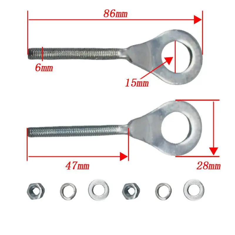 Chain Tensioner Adjuster | 2Pcs Iron Puller Tool | For 50cc-125cc Mini Bikes ATVs - Thumbnail 5