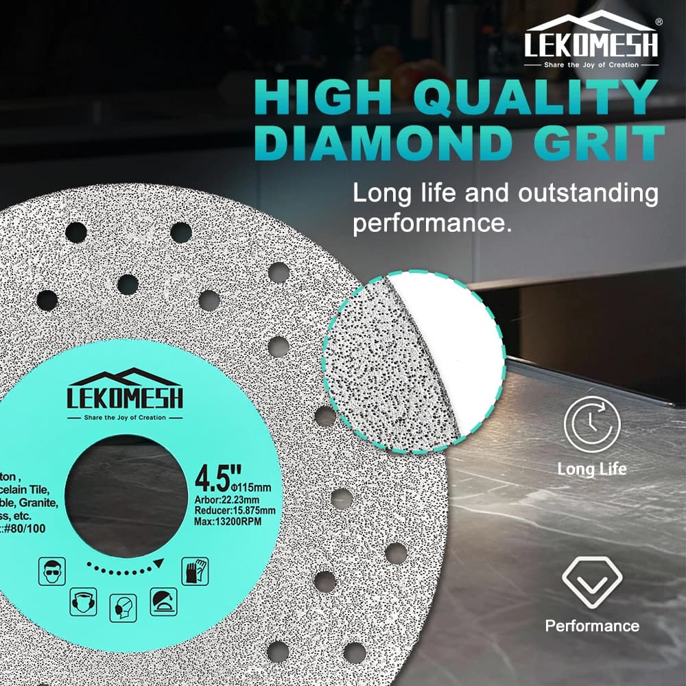Diamond Hole Saw | 75mm, 115mm, 125mm Sizes | Ultra-Thin Cutting Disc for Tile, Glass & Marble - Thumbnail 5