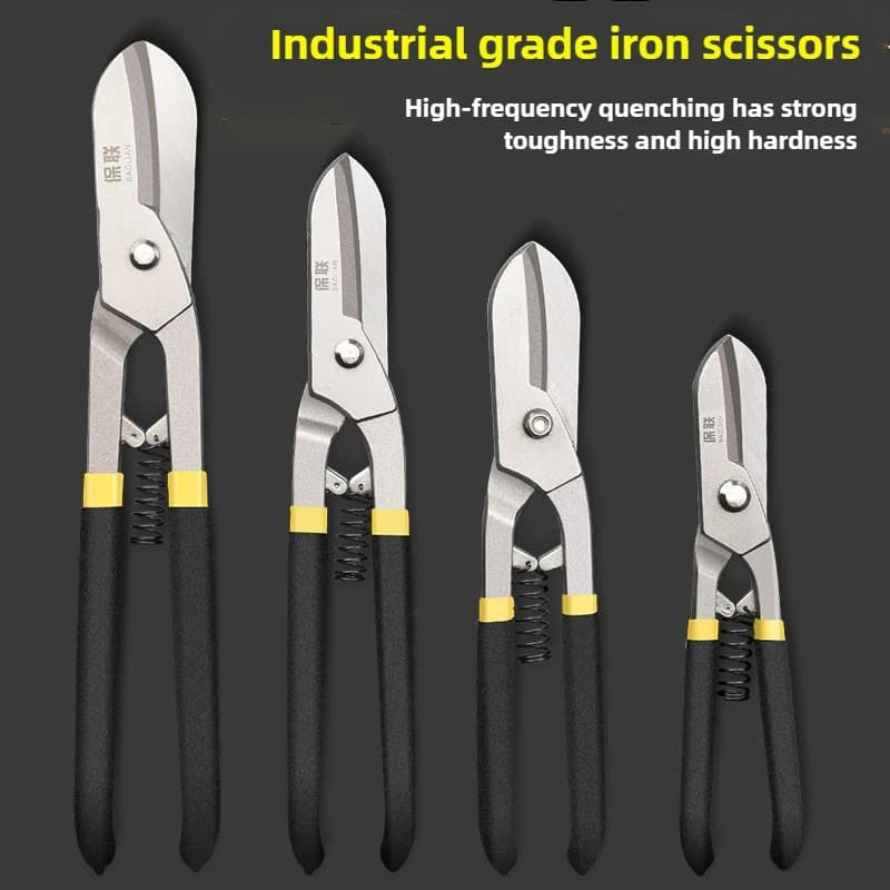 Heavy-Duty Aviation Snips | Stainless Steel Sheet Metal Shears | Precision Cutting Tool - Thumbnail 2