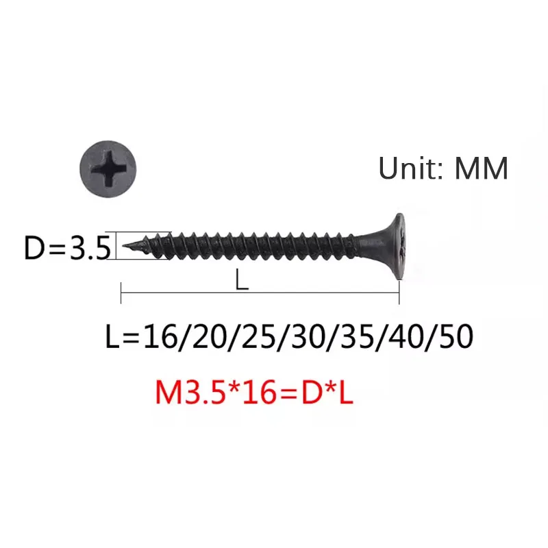 Screws Bulk Pack | M3.5 Coarse Thread Self-Tapping | 100-600pcs Zinc-Plated - Thumbnail 5
