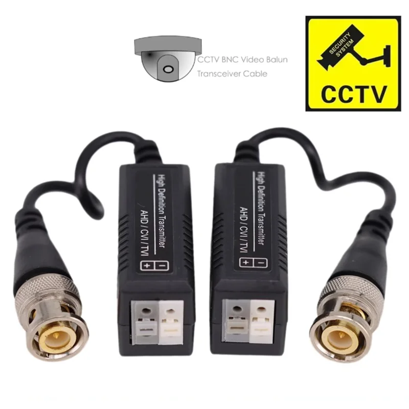 CCTV Video Balun Pair | HD 4K UTP Converter | BNC to RJ45 for Security Cameras - Thumbnail 2
