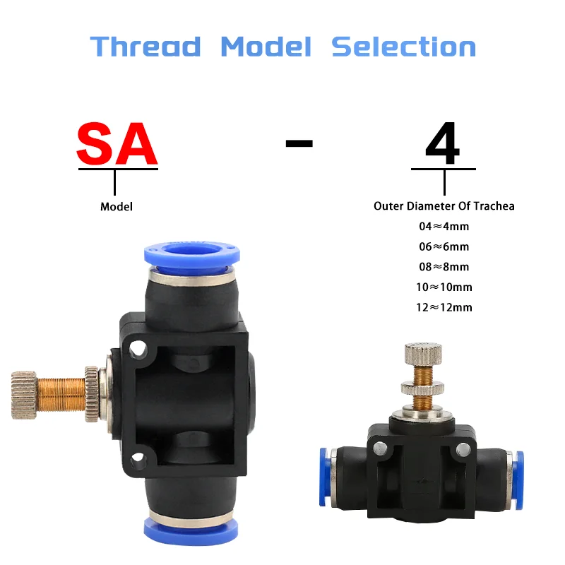 Flow Control Ball Valve | 4-12mm Quick-Connect Fittings for Air & Water Systems - Thumbnail 2