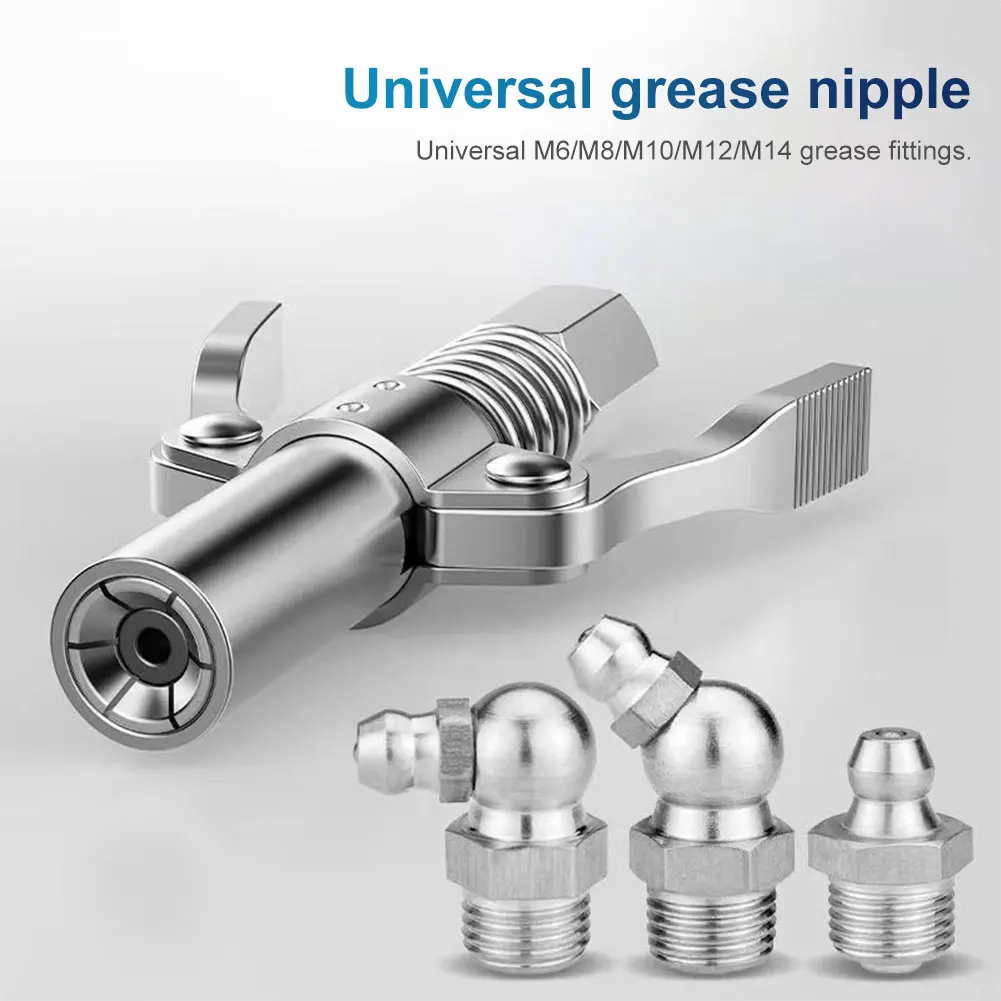 High-Pressure Grease Gun Tip | 10,000 PSI Leak-Free Seal | Quick-Release Coupler - Thumbnail 2