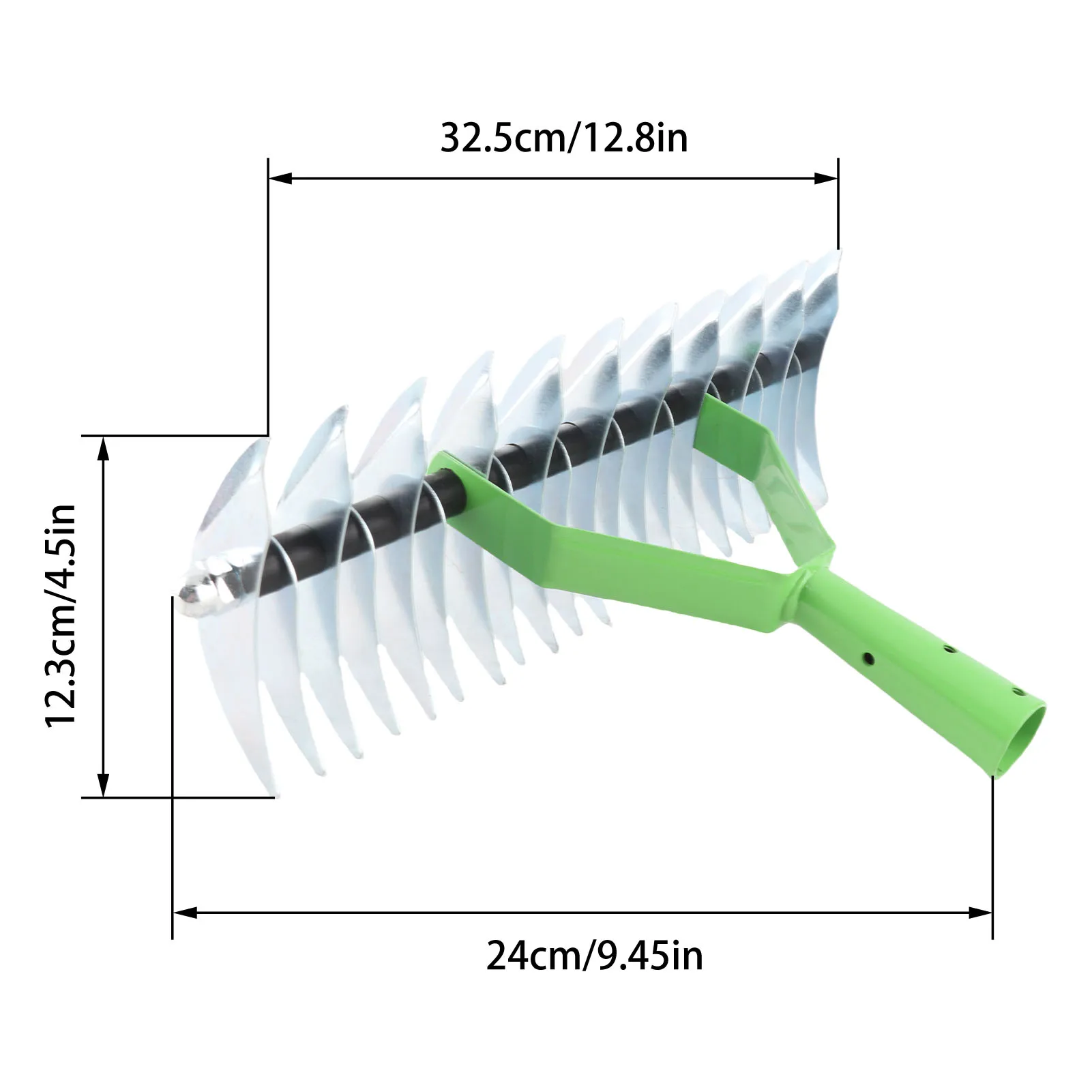 Steel Thatch Rake | Curved Tip Teeth Design | Heavy-Duty Lawn & Garden Supplies - Thumbnail 4