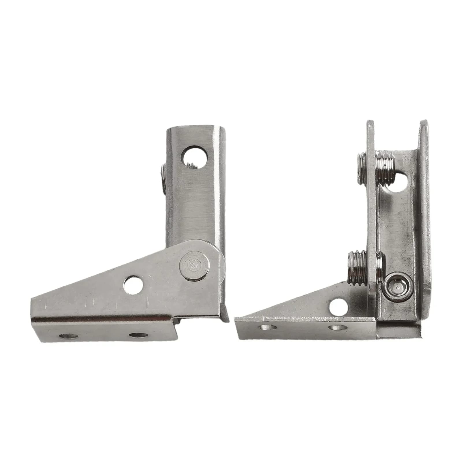 Glass Door Hinge | Non-Porous Stainless Steel | Display Cabinet Touch Hardware 43.540mm - Thumbnail 4